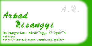 arpad misangyi business card